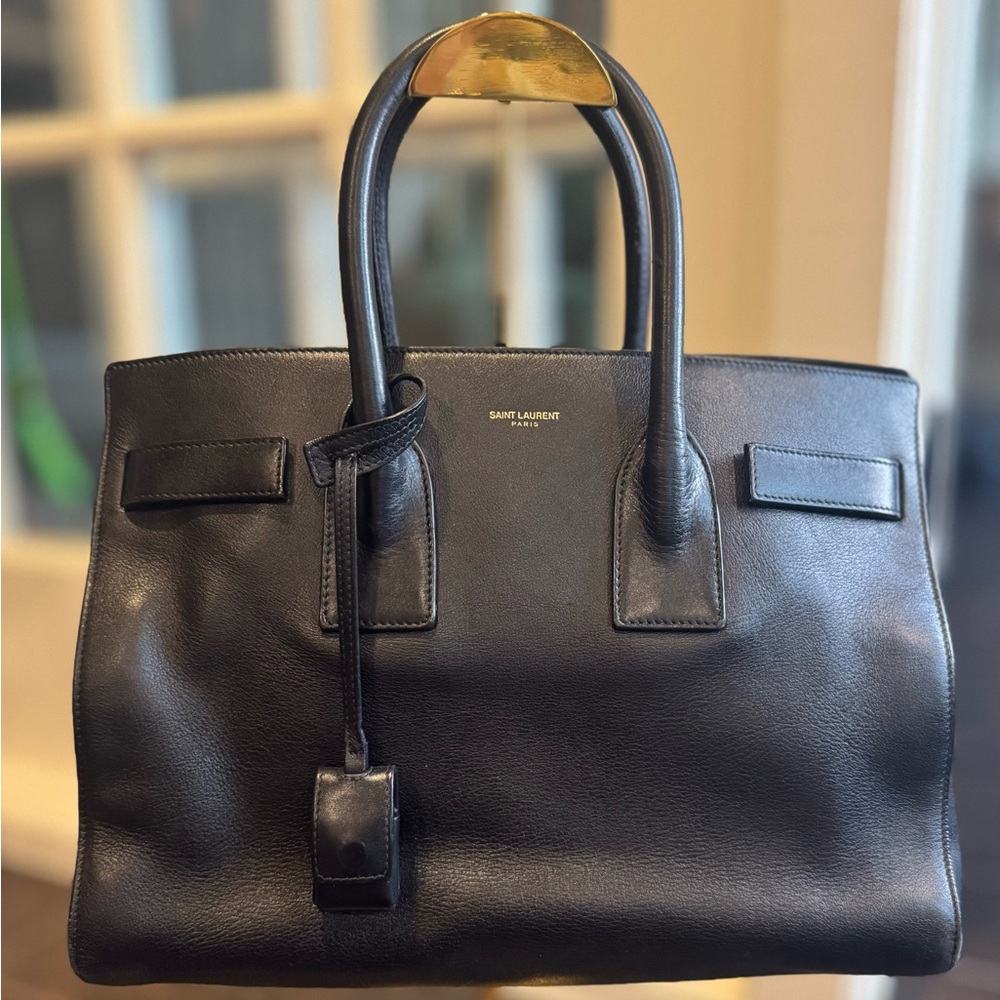SOLD Saint Laurent Sac De Jour in Black with COA